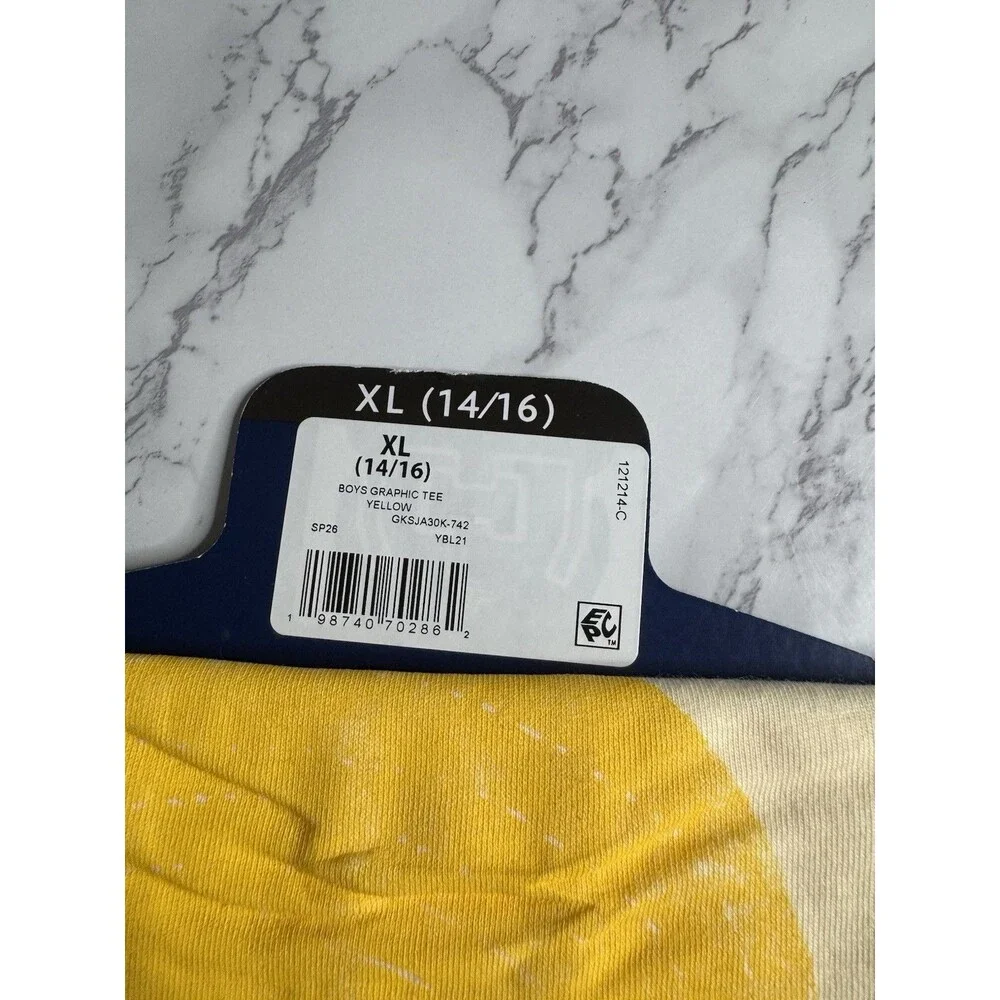 Gap Kids Boys Graphic Logo T-Shirt Yellow XL 14/16 Short Sleeve Crew Cotton